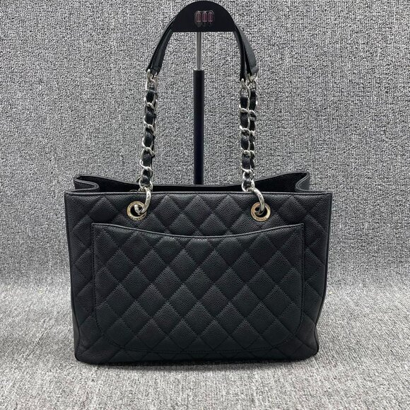 100% Authentic CHANEL GST Black Caviar Tote Bag - Picture 2 of 15